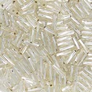 G1T#3-209 Crystal Silverlined Twisted Bugles